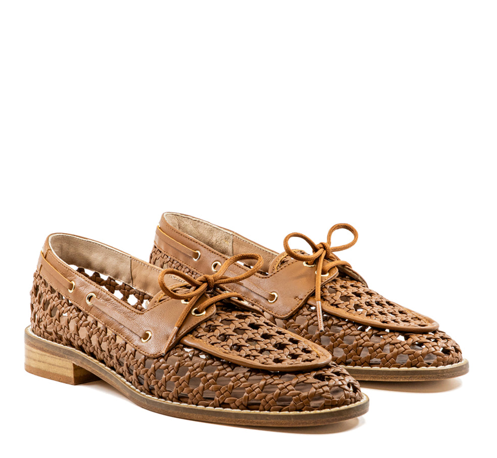 Carla Camel Leather Loafer