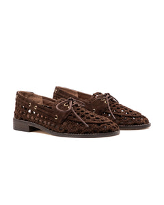 Carla Chocolate Suede Loafer