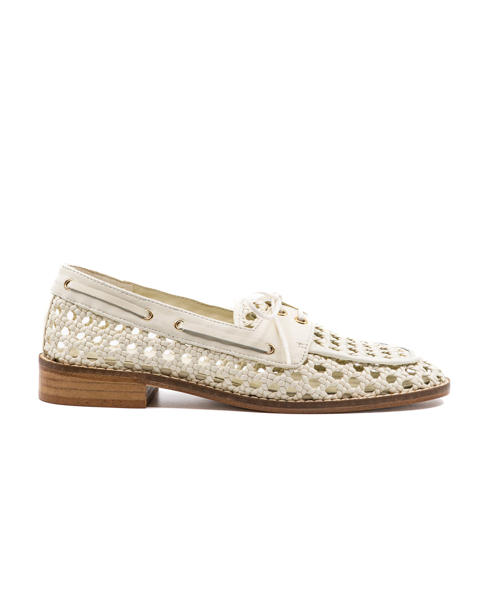 Carla Leather Loafer in White
