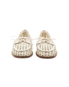 Carla Leather Loafer in White