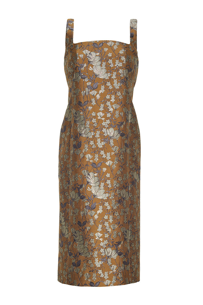 Carlie Dress in Jacquard Garden