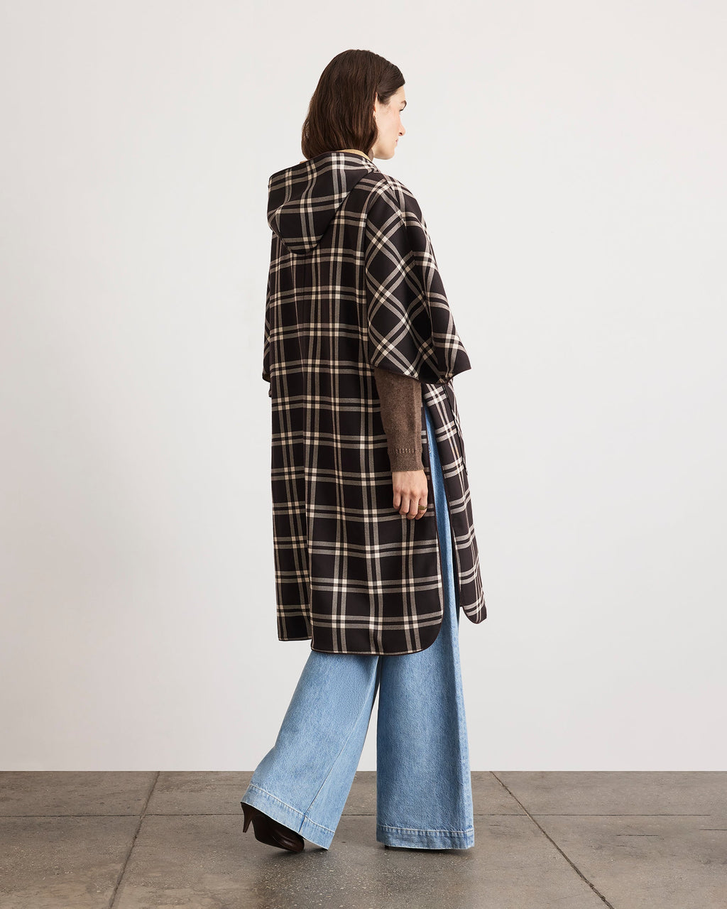 Carlisle Reversible Coat in Dark Fig Plaid