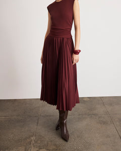 Carly Dress in Deep Redwood