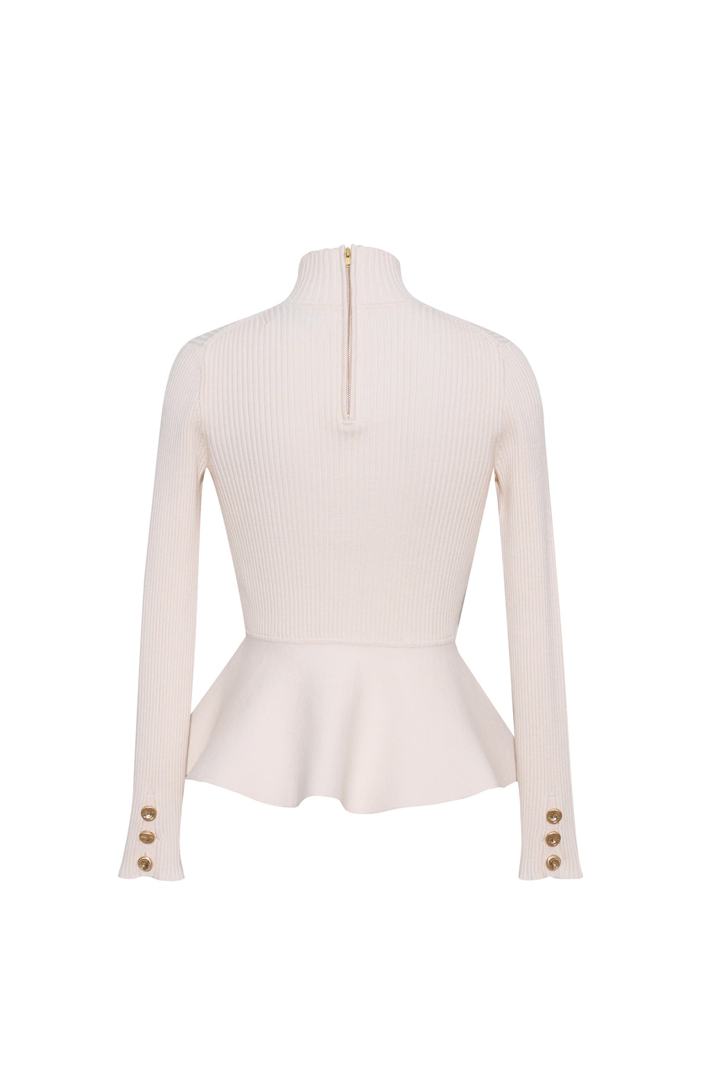 Carlyle Peplum Top in Ivory
