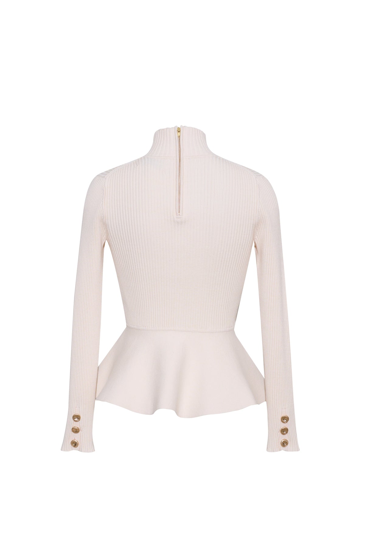 Carlyle Peplum Top in Ivory