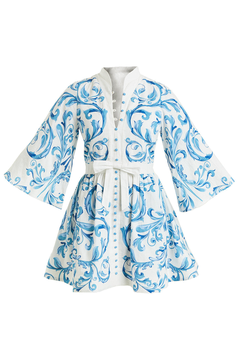 blue and ivory dress Evie Dress-Ivory/Blue – Love Olive Co