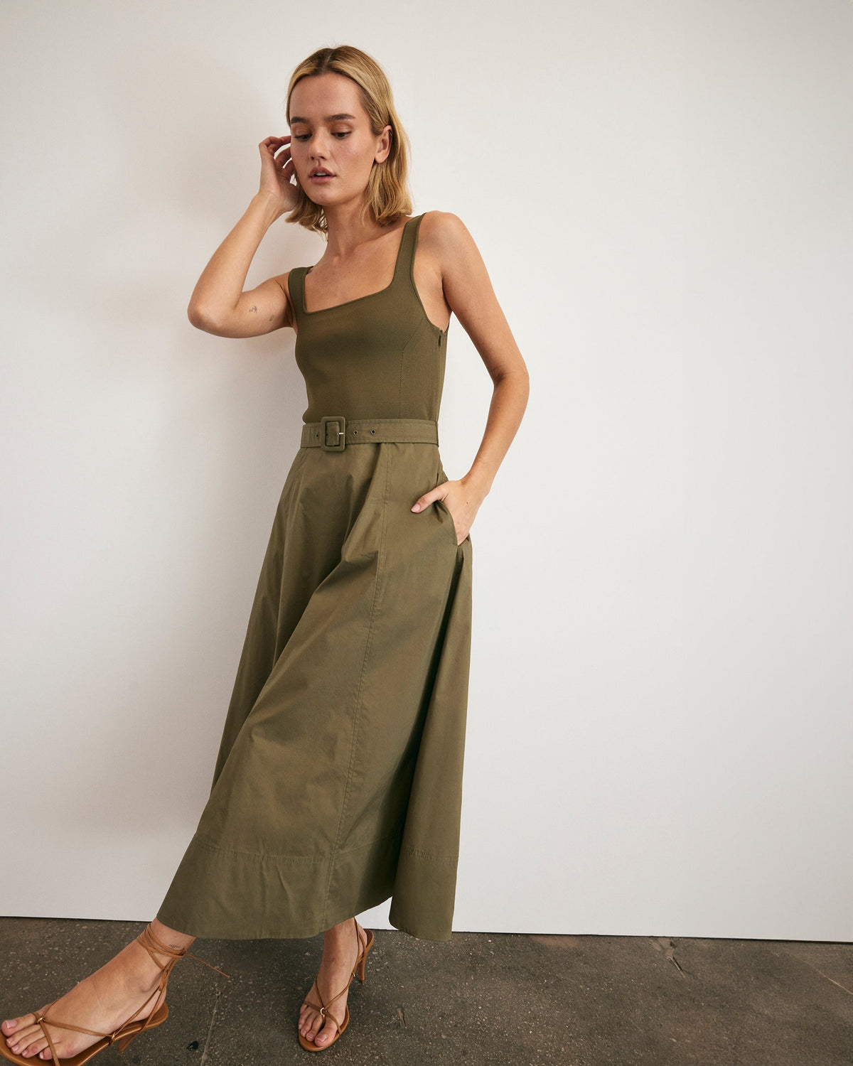 Carmen Dress in Fern