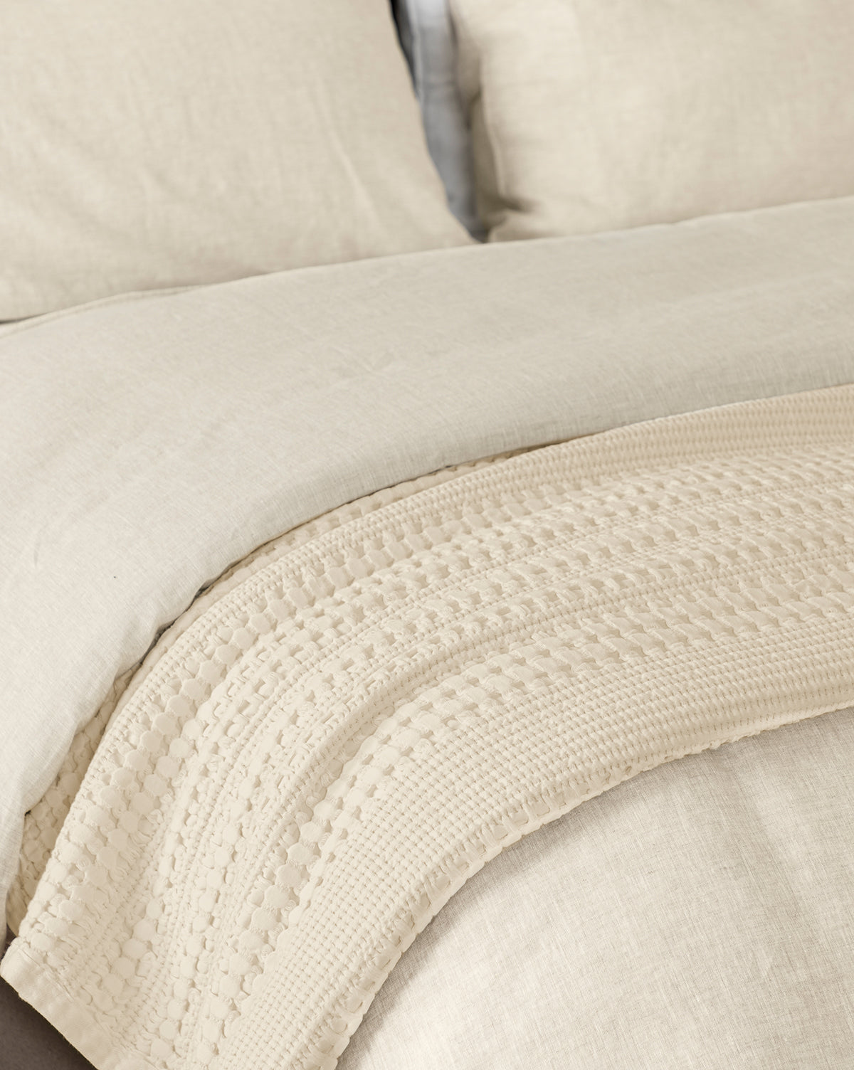 Carnel Waffle Bed Blanket
