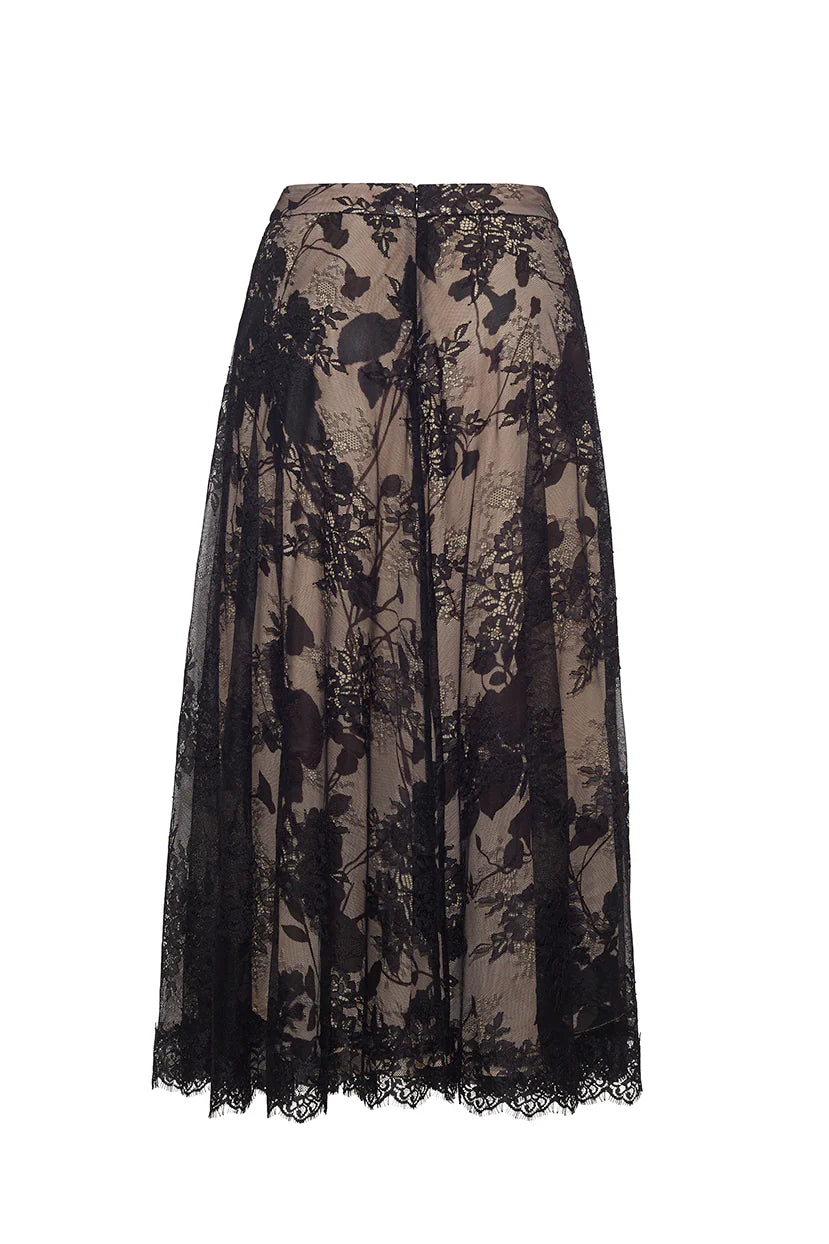 Carolina Skirt in Black Chantilly Lace
