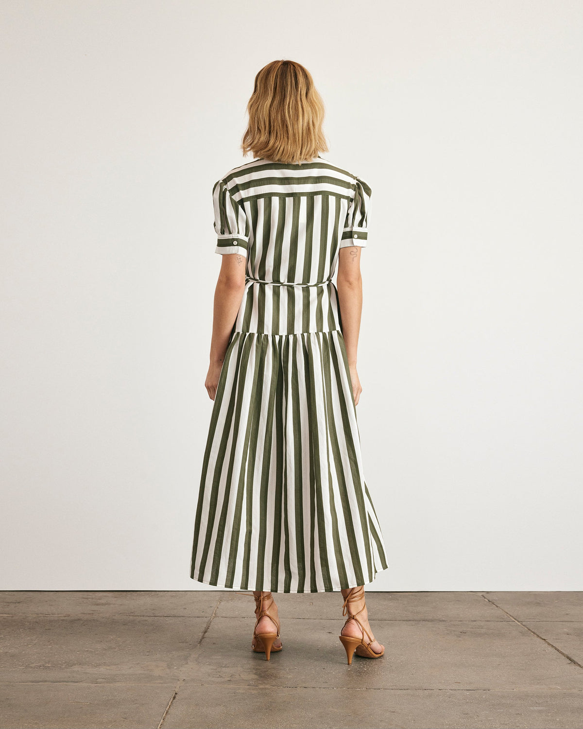 Carrington Dress in Fern & Ivory