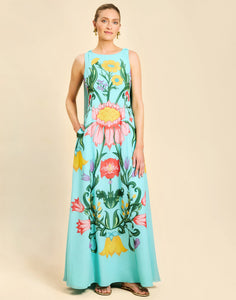 Cartagena Cape Gown in San Juan Garden