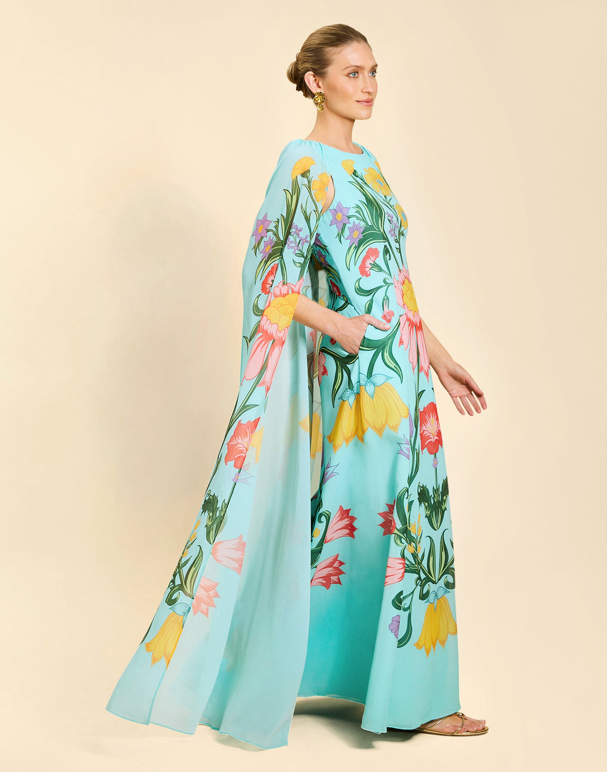 Cartagena Cape Gown in San Juan Garden