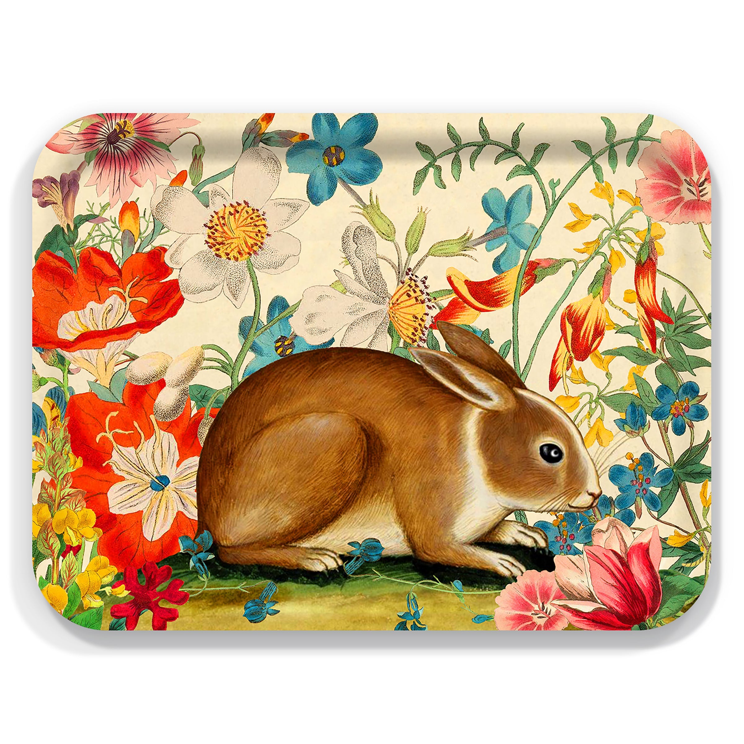 Bunny Maximus Large Rectangular Birchwood Tray