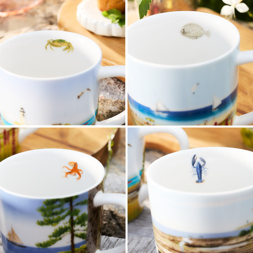 Caskata X Felix Doolittle By the Sea Mugs, Set of 4