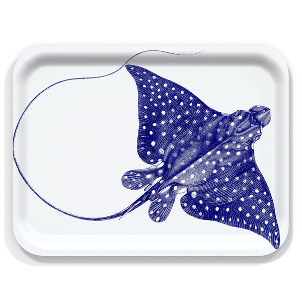Spotted Stingray Large Rectangular Birchwood Tray | Over The Moon
