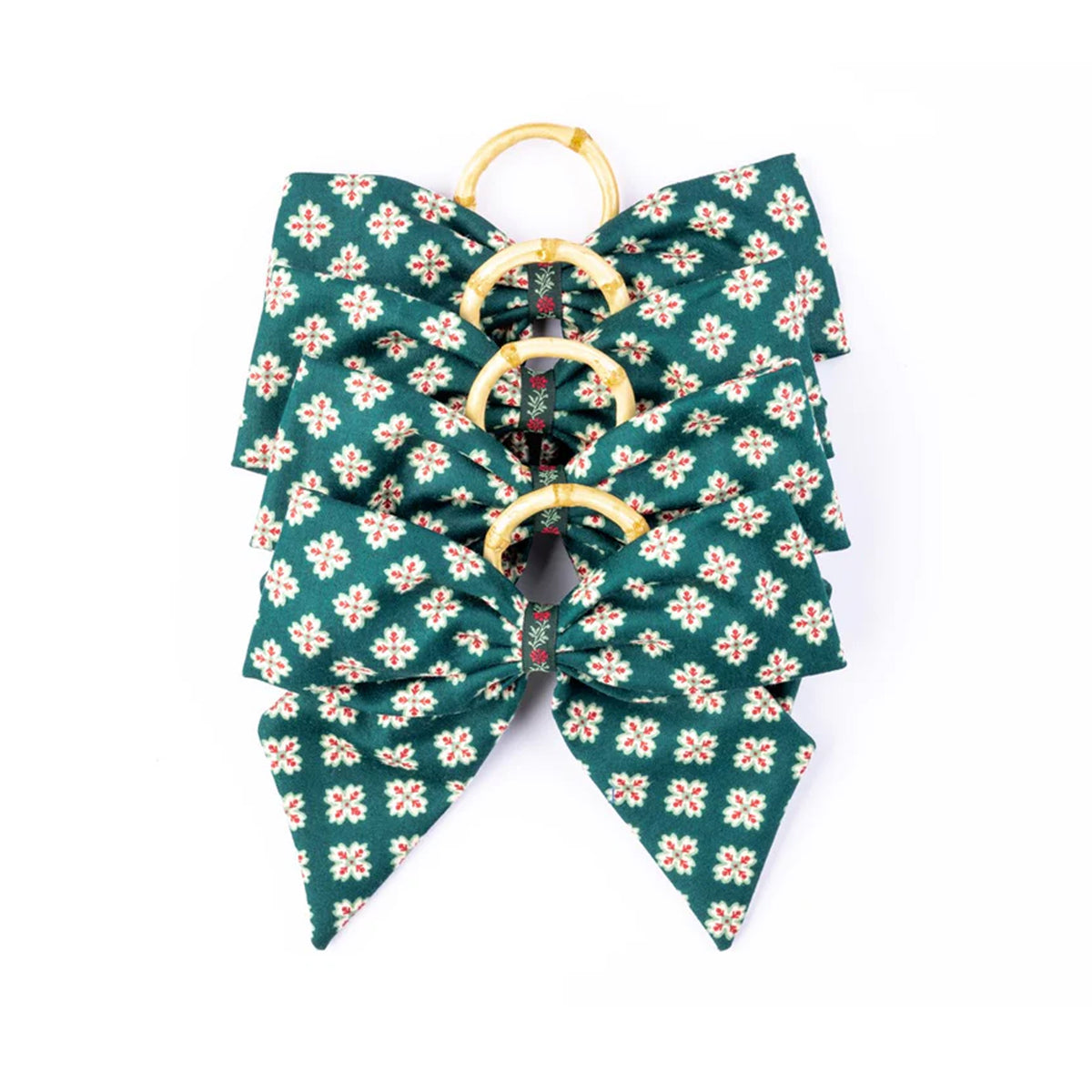 Castleton Napkin Rings in Green, Set of 4