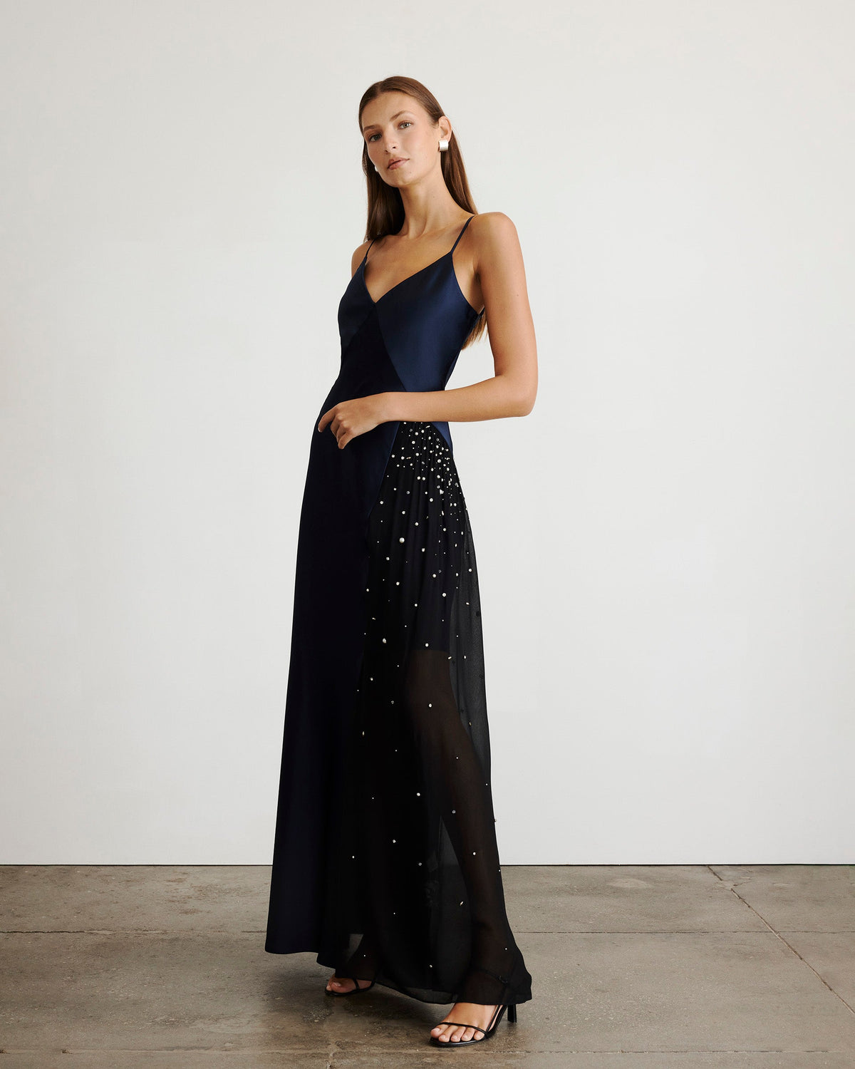 Catalina Dress in Anthracite & Black Multi