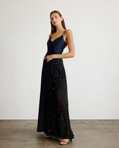 Catalina Dress in Anthracite & Black Multi