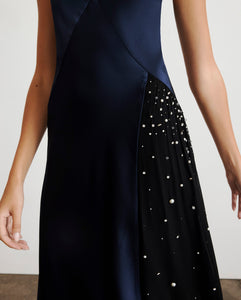 Catalina Dress in Anthracite & Black Multi