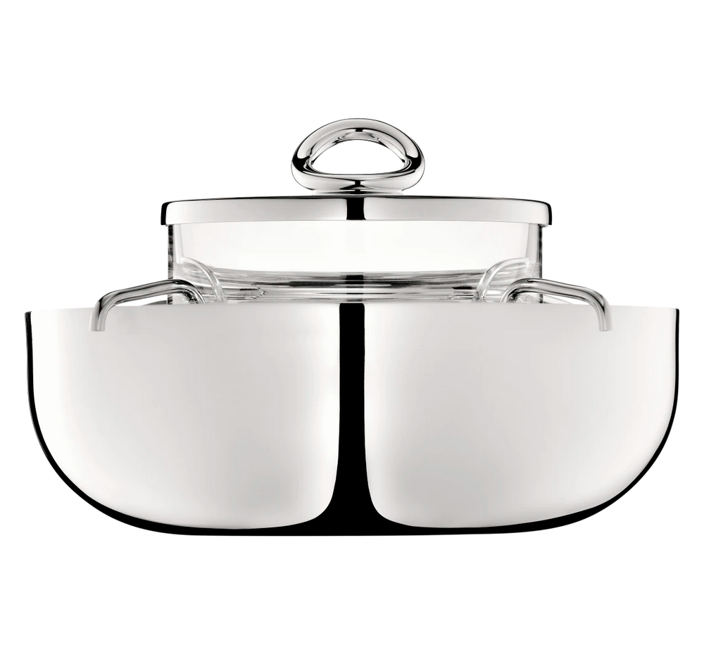 Vertigo Silver-plated Caviar Dish, Large