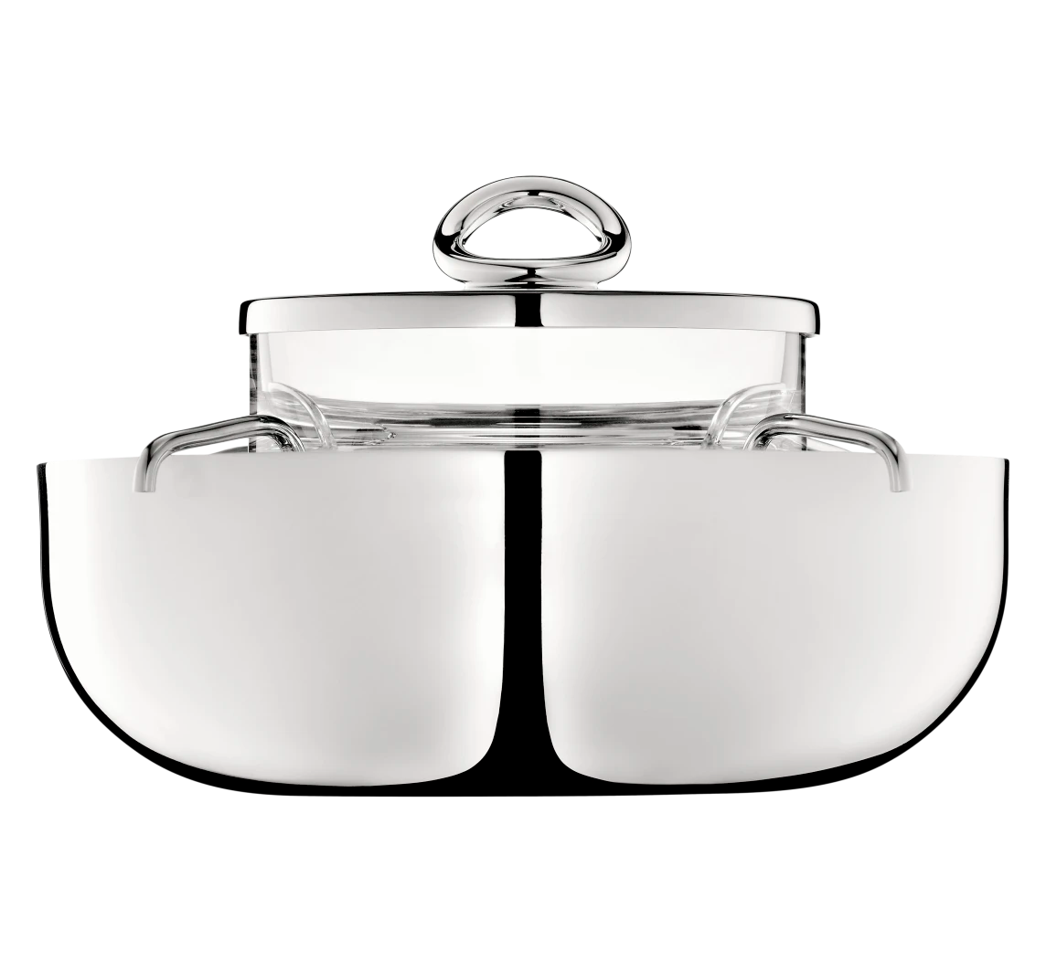 Vertigo Silver-plated Caviar Dish, Large