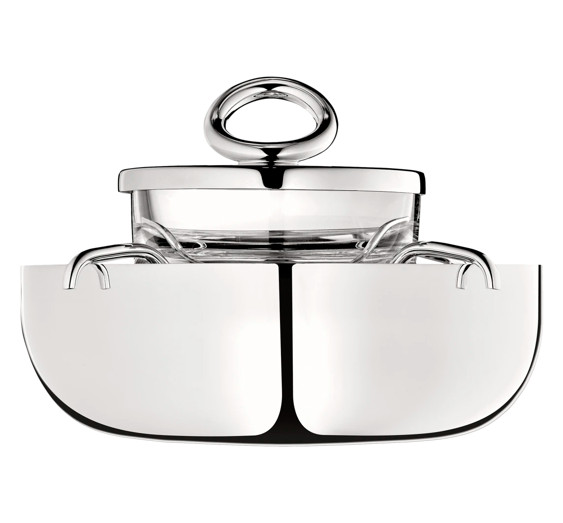 Vertigo Silver-plated Caviar Dish, Small