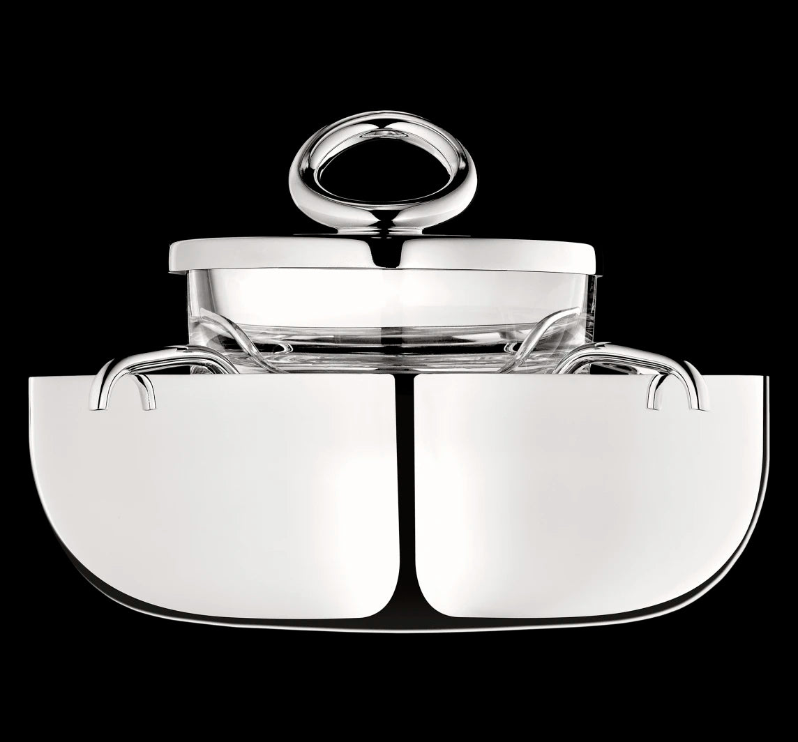 Vertigo Silver-plated Caviar Dish, Small