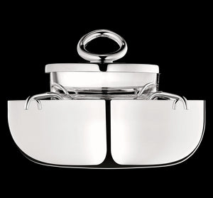 Vertigo Silver-plated Caviar Dish, Small