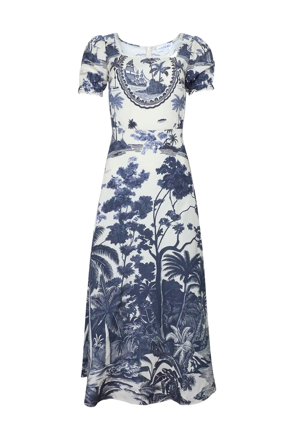 The Cecily Dress in Bermuda Toile.