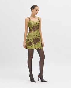 Cecily Dress in Citron Floral