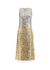 Celestina Sequin Dress in Champagne Ombre Sequin