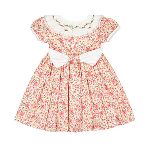 Celestine Red Floral Smocked Dress