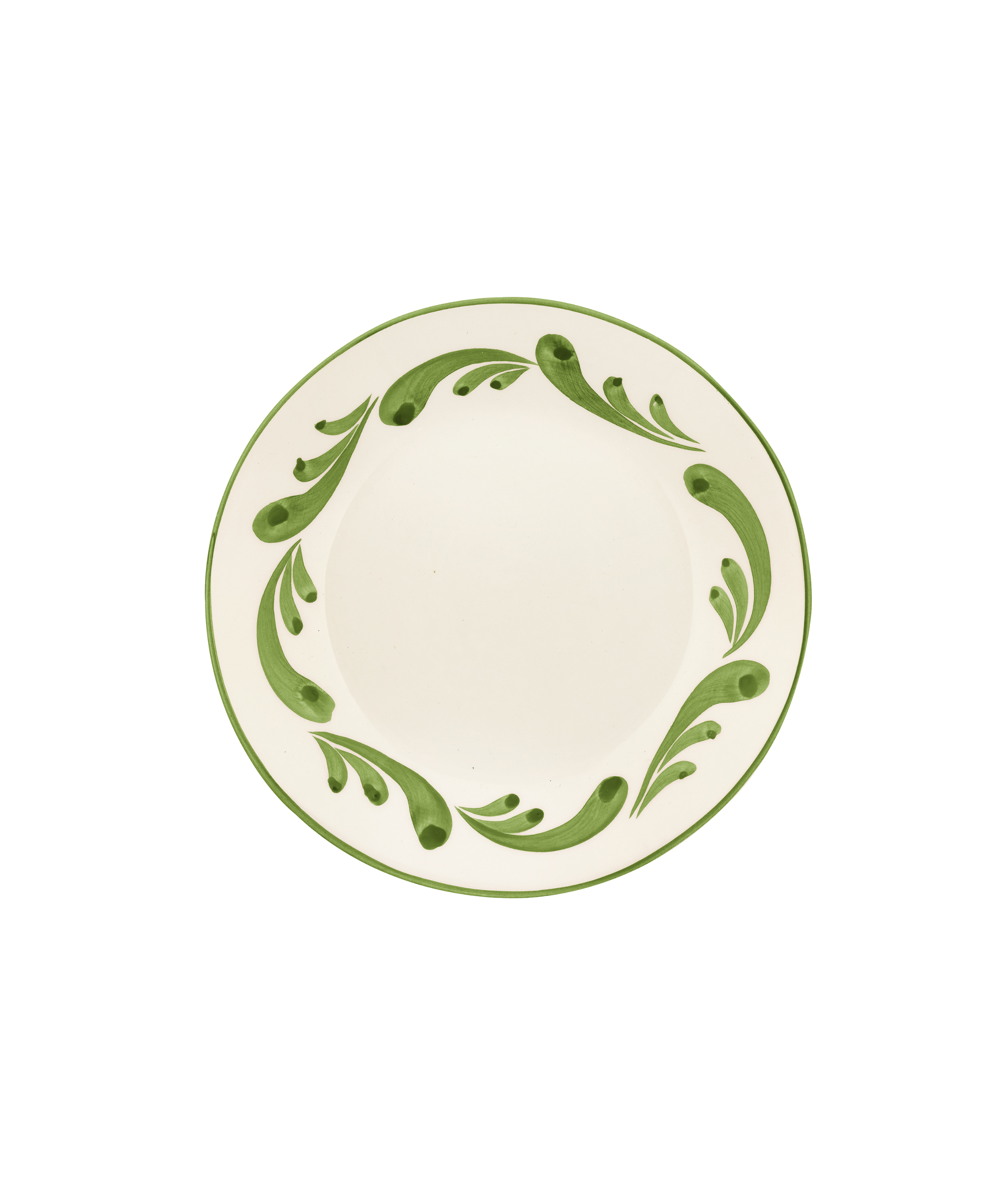 Celia Dessert Plate, Leaf Green (Set of 6)