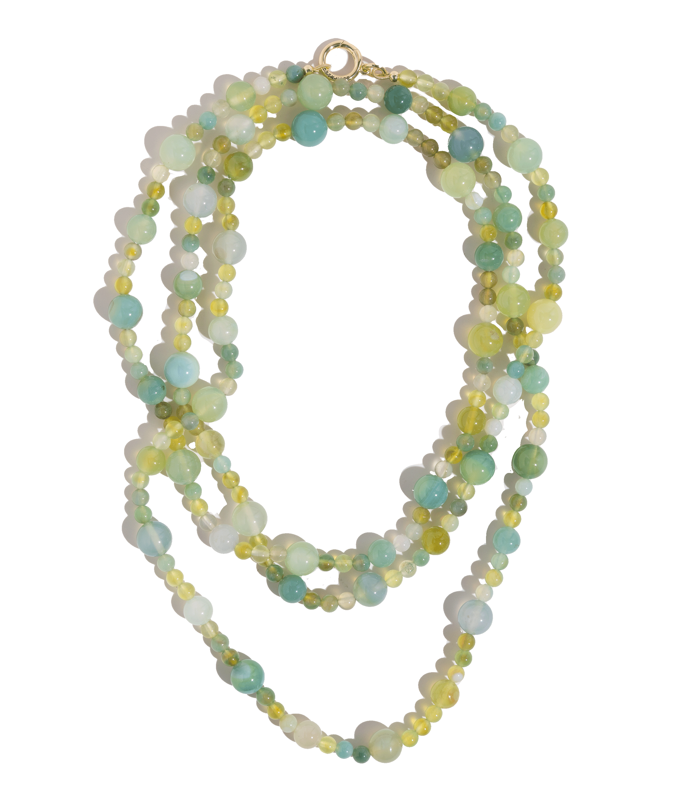 Celina Beaded Strand Necklace in Green