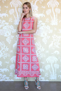 Cerise Bleu Meadow Maxi Dress
