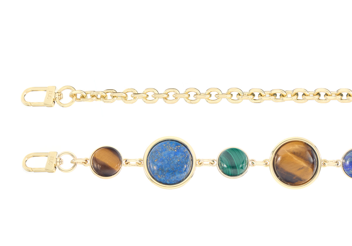 Poppy Basket Semi Precious Stone Clutch in Natural