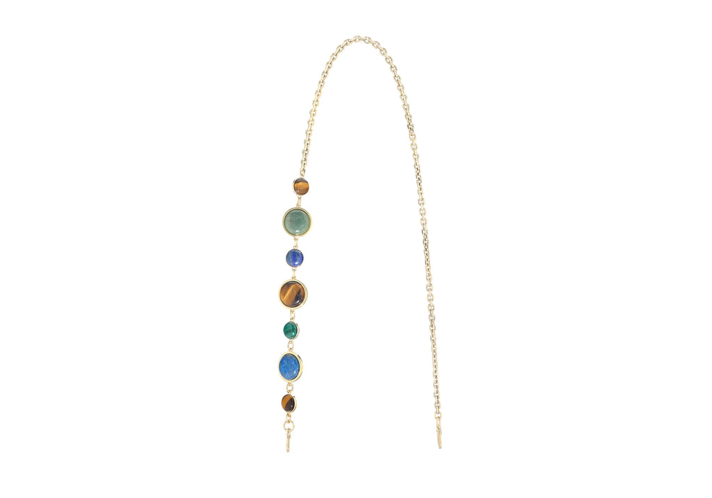 Poppy Basket Semi Precious Stone Clutch in Natural