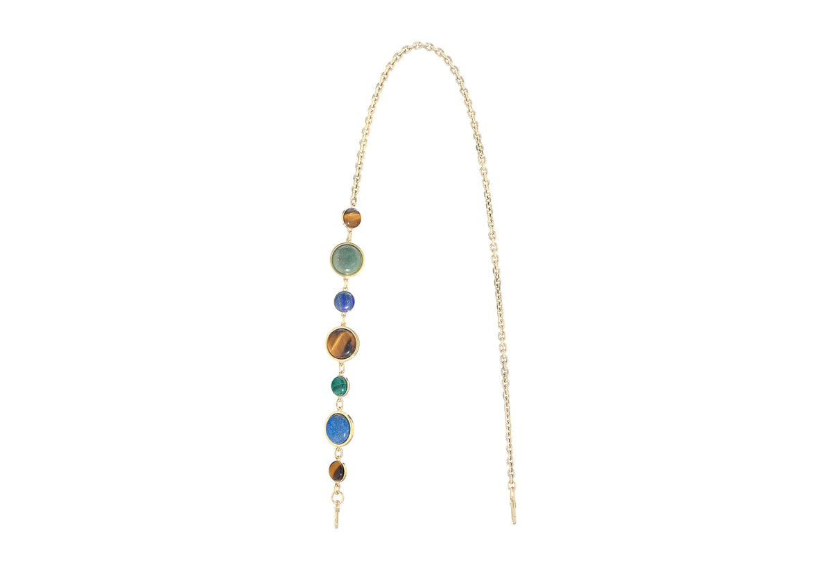 Poppy Basket Semi Precious Stone Clutch in Natural