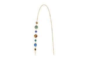 Poppy Basket Semi Precious Stone Clutch in Natural