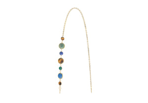 Poppy Basket Semi Precious Stone Clutch in Natural