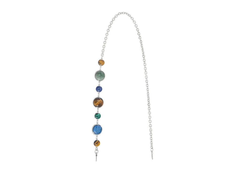 Poppy Basket Semi Precious Stone Clutch in Brown