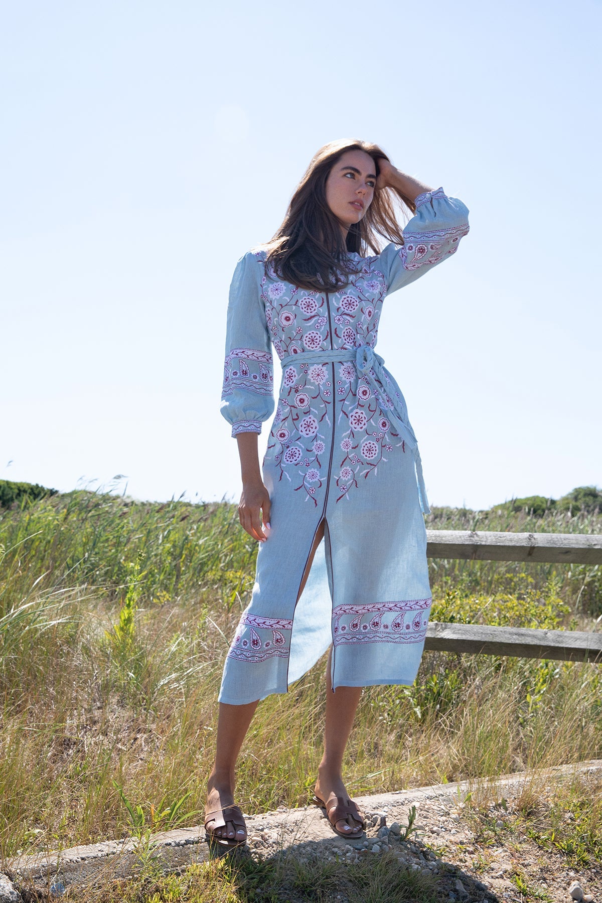 Chambray Blythe Belted Dress