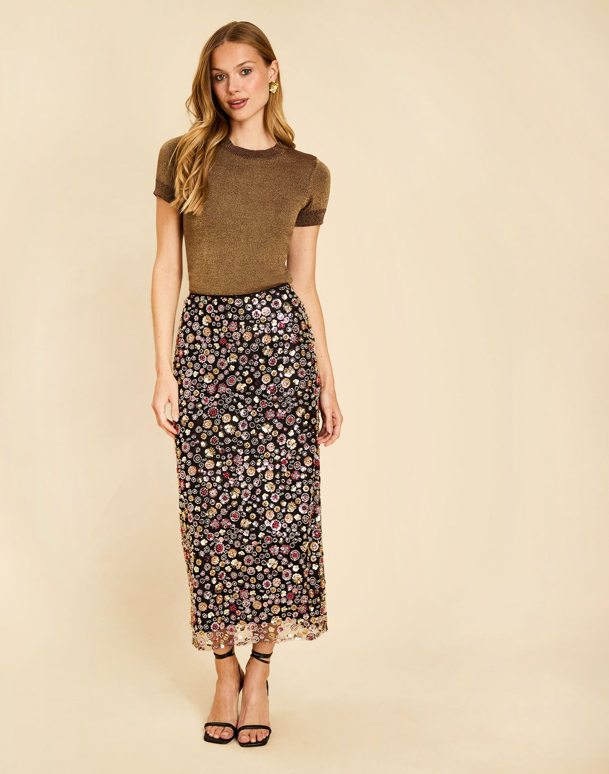 Chandler Pencil Skirt in Orchid Multi