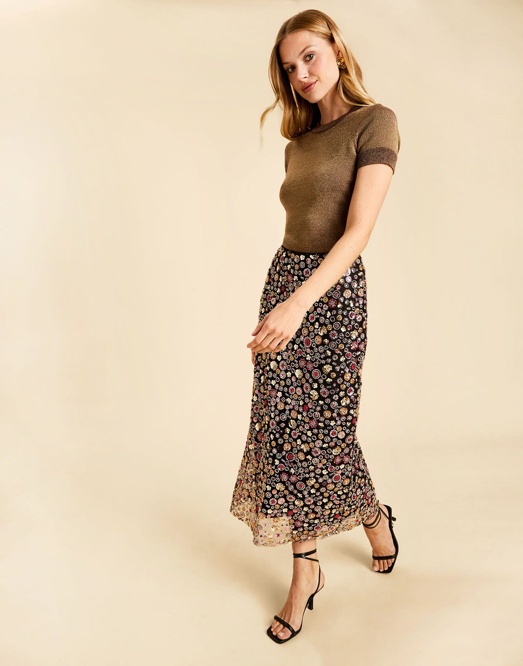Chandler Pencil Skirt in Orchid Multi