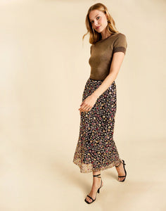 Chandler Pencil Skirt in Orchid Multi