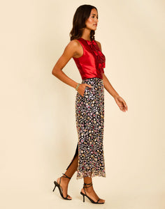 Chandler Pencil Skirt in Orchid Multi