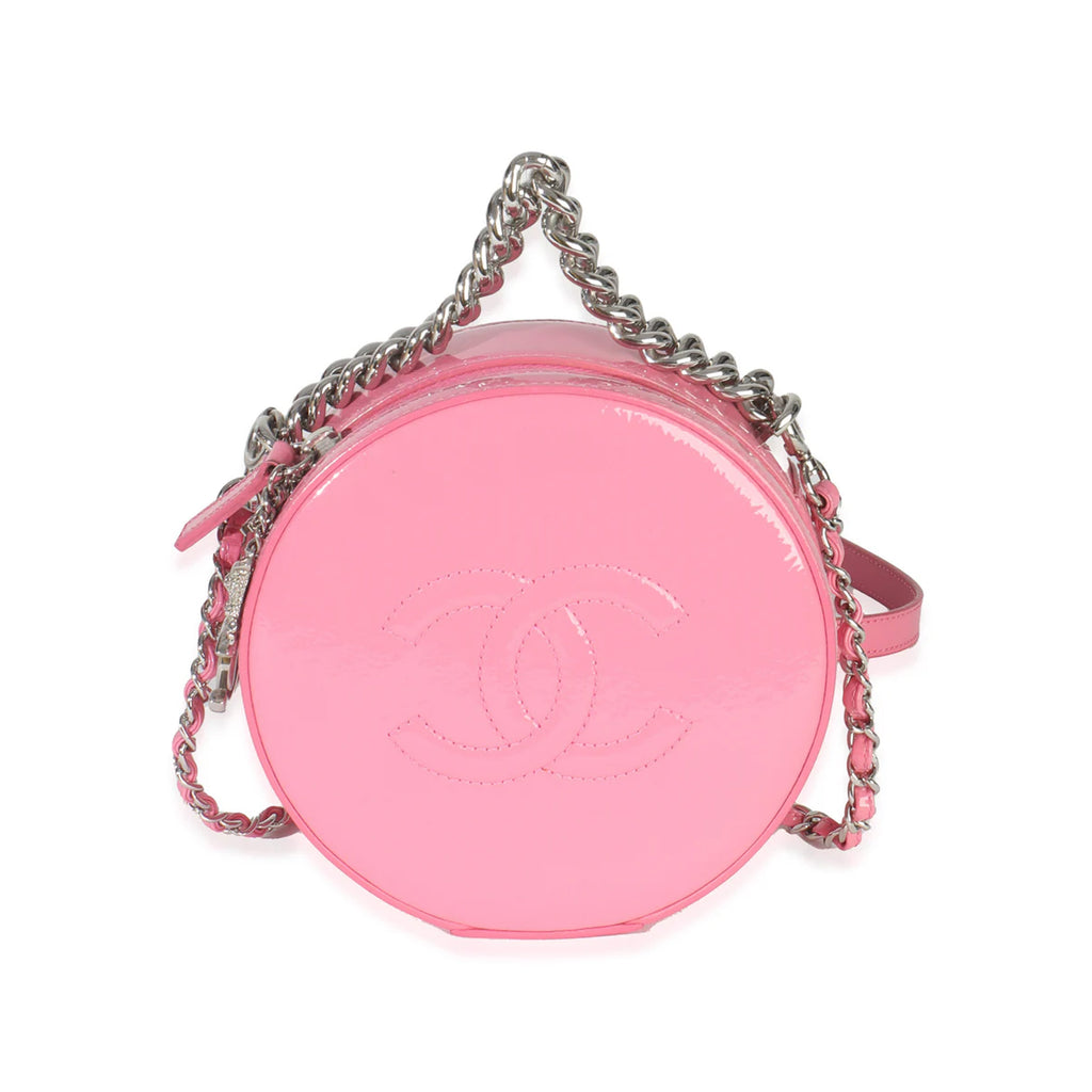 Chanel Pink Glazed Calfskin CC Round As Earth Bag