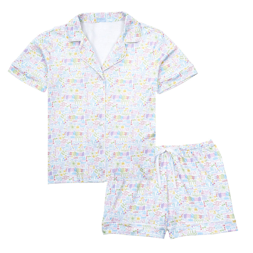 Rhode Island Women’s Button Front Short Pajama Set