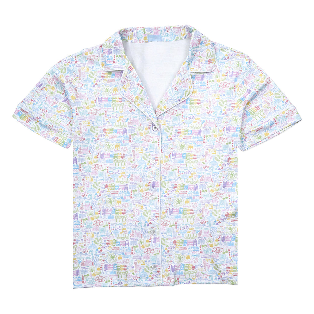 Rhode Island Women’s Button Front Short Pajama Set