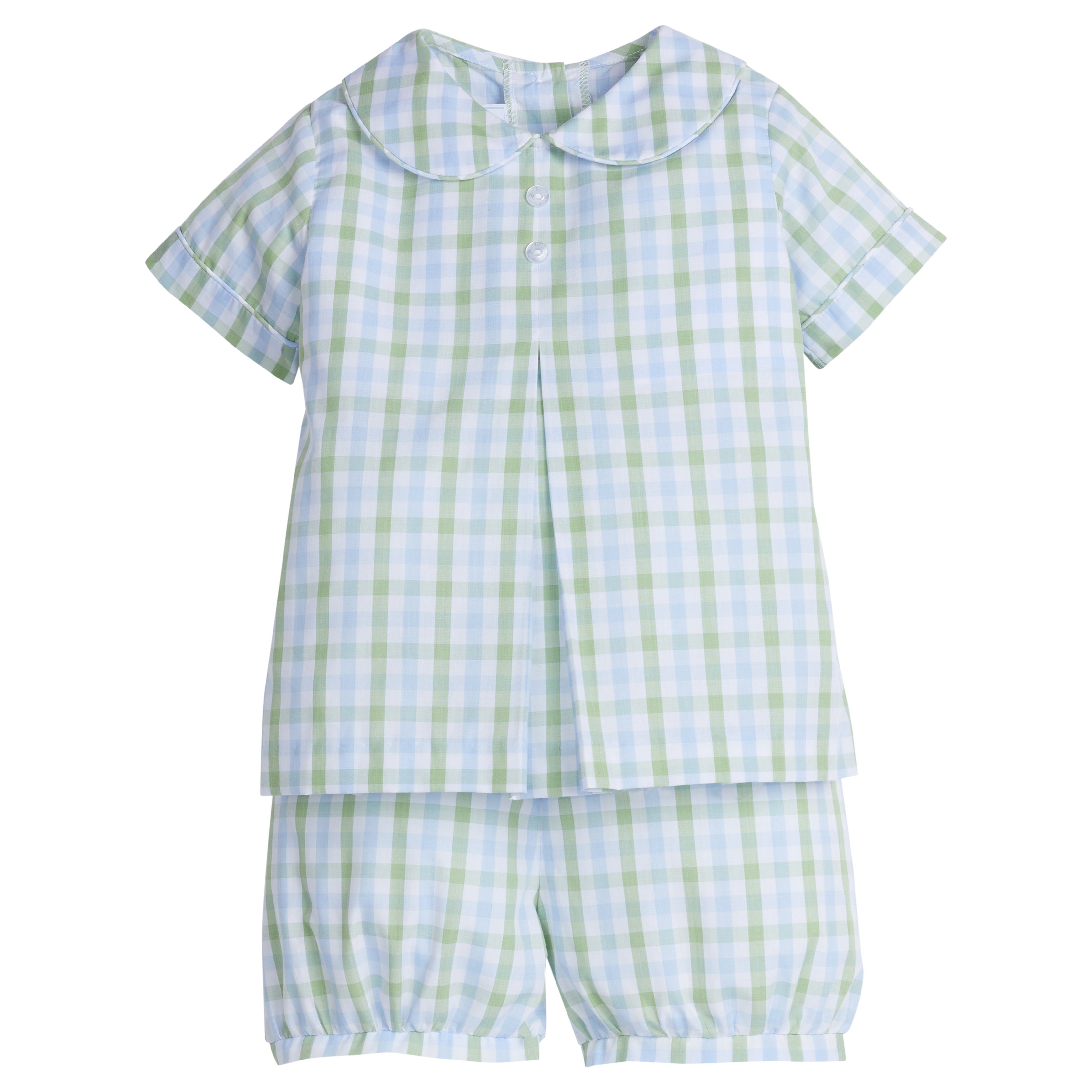 Charleston Baned Short Set Cheekwood Plaid